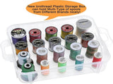 4 Layers Stackable Clear Storage Box/Organizer for Holding 80 Spools Home Embroidery & Sewing Thread V1258-DP02-C-1443