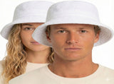 100% Cotton Terry Towelling Bucket Hat Daggy Fishing Camping Lad Cap in White V563-BR-TTOWBUCKHAT-WHT-XXL
