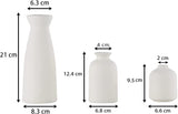 Ceramic Set of 3 Modern White Vases for Home Dcor V178-36902