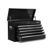 Giantz 9 Drawer Tool Box Cabinet Chest Toolbox Storage Garage Organiser Black TB-9DR-CHEST-BK