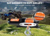 Electric Winch, 1588 kg Line Pull Capacity, 12V DC ATV Winch with 0.5 x 1188.7 cm 12 Strands V952-ATVHCSJPYXYKT38ASV9