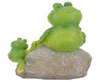 Resin Animal Sitting on Stone Figurine Decoration Lawn Garden Courtyard Ornaments V1294-YM0901-JY25372