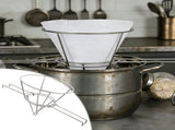 Sturdy Oil Filter Stand, 304 Stainless Steel Fryer Oil Strainer, Foldable Arms for Deep Fryers, V1192-AZ-W-24368