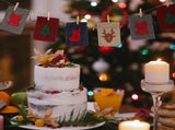 1 Set Holiday Burlap Treat Bags Advent Calendar Bags Imitation Linen Gift Holding Families Christmas V1370-AZ4-11520