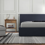 Milano Luxury Gas Lift Bed with Headboard - Charcoal No.35 - King Single ABM-10001609