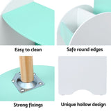 Keezi Kids Bookshelf 2 In 1 Table Chair Set Bookcase Toys Shelves Children Organiser FURNI-B-KTC-3SET-GN