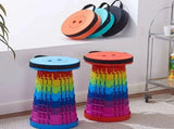 Folding Stool, Telescopic Camping Chair, Lightweight, Travel Chair and Outdoor Chair, Multicolor V1189-LC-HW-00021