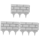 Garden Edging Fence, Light Grey Plastic, Decorative V1366-AZ2-W-13583