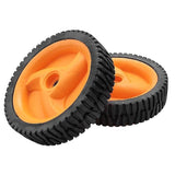2-pack 196 mm lawn mower wheels compatible with Husqvarnaa Mcculloch 5324025-67, 5324029-36, V1237-ZY-203-0785