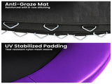 Kahuna 8ft Replacement Trampoline Safety Pad Cover and Jumping Spring Mat - Purple KAH-PDMAT-08-PU