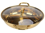 Hot Pot 30.3cm Diameter 304 Stainless Steel Rust Proof Separate Design Mandarin Duck PotGold V1294-YM0714-3118210298711