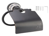 Paper Towel Dispenser Dark Bronze Blue and White Porcelain Wall Mounted Tissue Roll Holder for V1294-YM0626-3112220085511