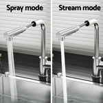 Kitchen Mixer Tap Pull Out Rectangle 2 Mode Sink Basin Faucet Swivel WELS Chrome TAP-A-82H48-SI