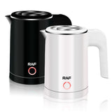 Compact 600W Electric Kettle with Stainless Steel Interior, 0.8L Capacity and 360&deg Rotating Base for V1341-ZY-URDL8992-BLACK