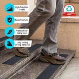 6"x32" Stair Treads Non-Slip 10-Pack Waterproof Heavy-Duty Best Grip Tape Grit Non Slip, V1107-116-94103-BLK6