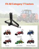 VEVOR 3 Point Trailer Hitch with 2 in Receiver, 3pt Quick Hitch Attachment for Category 1 Tractor, V952-ASJXJSQDKBP00RQQ8001V0