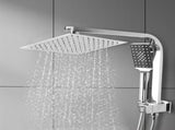 High Pressure Shower Head Set Rain Square Silver HW0168-SL