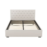 Artiss Bed Frame Queen Size Gas Lift Beige VILA BFRAME-G-GAS-VILA-Q-BG-ABC