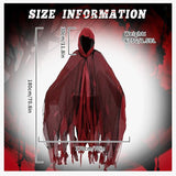 Halloween Adult Horror Hooded Tattered Cloak! Witch Zombie Reaper Cosplay Robe, Party Ghost V1232-PFDP-001