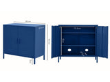 Artiss Buffet Sideboard Metal Cabinet - SWEETHEART Blue AI-LOCKER-MI-BL