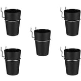 Black Peg Board Accessories Set of 5, PP Material for Office and Home Organization Solutions V1192-AZ-W-27794