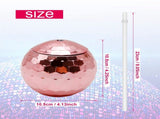 Cups Disco Ball Drink Tumbler 1970s Ball Cups with Lid and Straw, Disco Flash Ball Cocktail Cups for V1370-AZ4-01905