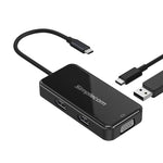 Simplecom DA451 5-in-1 USB-C Multiport Adapter MST Hub with VGA and Dual HDMI V28-DA451