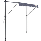 VEVOR Manual Retractable Awning, 3m Outdoor Retractable Awning Sunshade Shelter, Adjustable V952-SSSZYPHSLZS1578CSV0