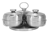 Seasoning Pot Set Innovative Rotating Condiment Spice Salt Sugar Jar Container with Lid Spoon V1294-YM0721-3118210044911