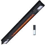 THERMOMATE 2000W Electric Outdoor Strip Heater, Carbon Fiber Element, Wall Ceiling or Hanging Mount, V219-HTREHTTHS2KA