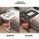 Movable lifting computer table bedside portable table V488-TBFRL-WH