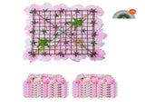3D Flower Wall Panel, 12 PCS 15 x 15 inch, Artificial Floral Wall Background Mesh Backing V952-PJSRZZWQ12PCUTY5VV0
