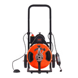 100FT x 1/2Inch Drain Cleaner Machine Sewer Auger Auto Feed with 4 Cutter & Air-Activated Foot V952-ZDJJKLSGDSTJZGK9AV3