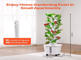 Hydroponic Growing System, 50 Pods Vertical 10 Tiers Hydroponic Tower, Rolling Hydronic Garden with V952-TSSPZZXTWSZDQYEM0V3