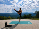 Mandala Yoga Mat Premium Bundle, Includes Yoga Mat 188cm H x 61cm W, Yoga Strap & Steel Hydration V398-MA-494TL