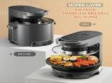 Hoper Layer Multi-functional 2 in 1 air fryer & smokeless BBQ grill KZ-50 V940-KZ-50