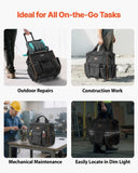 VEVOR Rolling Tool Bag, 110 lbs Load Capacity, 25 Pockets Heavy Duty Roller Tool Bag with Adjustable V952-GLGJD18YC600UPU23001V0