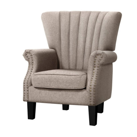 Artiss Armchair Wingback Beige Andrew UPHO-C-EMPO-TA