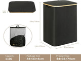 Laundry Hamper with Lid - Waterproof Freestanding Laundry Basket with Removable Liner Bag, V1258-DP02-C-1294