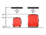 Wanderlite 20-28 Inch Luggage 2Set with TSA Lock Spinner Carry On Hard Shell Travel Suitcase Luggage LUG-ABS-CLA-2SET-RE