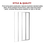 4 Fold Chrome Folding Bath Shower Screen Door Panel 1000 x 1400mm V63-830161