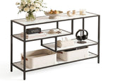 Artiss Console Table Entryway Hallway Marble Effect 4-Tier Storage Shelves White FUR-AC-CST-01-MBWH