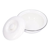 9in Soup Bowl with Lid Large Capacity 1500ml Stew Bowl Harmless White Ceramic Kitchen Bowl V1294-YM0523-3118210320411