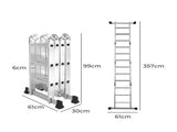 Traderight Multi Purpose Ladder Aluminium HW0038-360