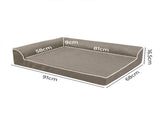 Pawz Orthopedic Dog Bed L Coffee PT1237-CF-L
