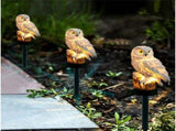 2 Pack Owl Solar Lights Outdoor Garden Resin Waterproof Garden Decorations with Stake for V1369-AZ3-W-22068