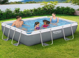 Bestway Swimming Pool 282x196x84cm Steel Frame Above Ground Pools Filter Pump 3662L BW-POOL-SQ-282-56631