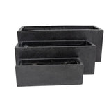 Luxury Black Terrazzo Concrete Planter Set of 3 V637-DP297625