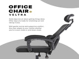 Ergonomic Reclining Office Chair - Lumbar Support, Adjustable Headrest VELTRA - BLACK V274-FT-OC-2656B-BK