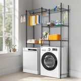 VEVOR Over Washer and Dryer Storage Shelf Two Row 5 Tiers Washer Rack Black V952-LDXYJZJTJKBD41L6S001V0